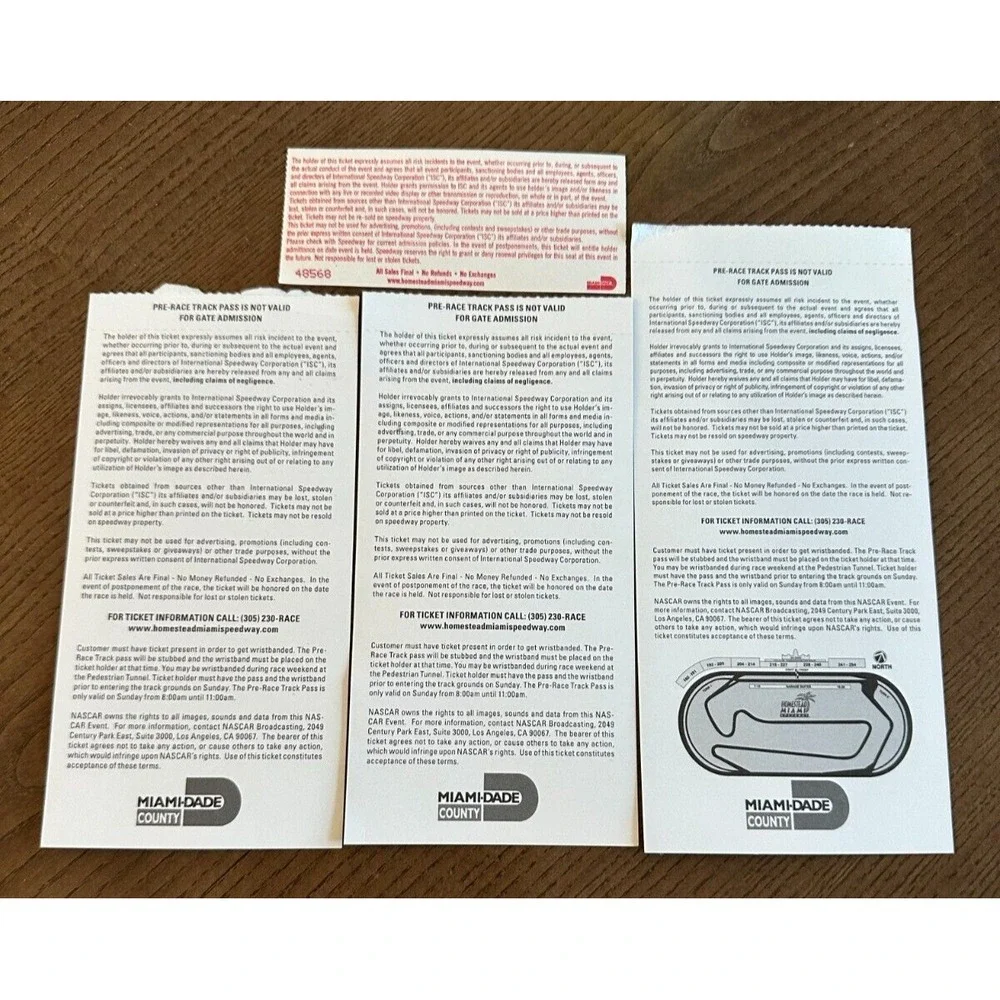2004 NASCAR‎ Busch Series Ford 200 300 400 Craftsman Truck Series Ticket Stubs